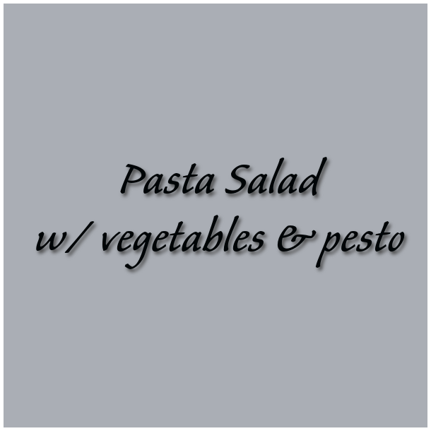 Pasta Salad w/ vegetables &amp; pesto