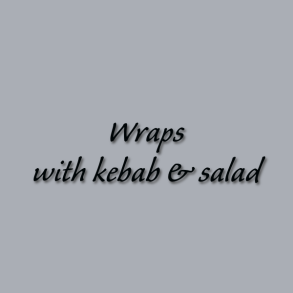 Wraps with kebab & salad