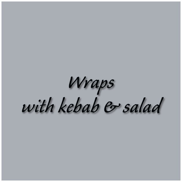 Wraps with kebab &amp; salad