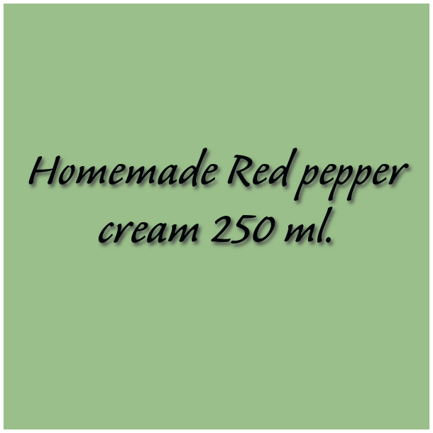 Homemade Red pepper cream 250 ml.