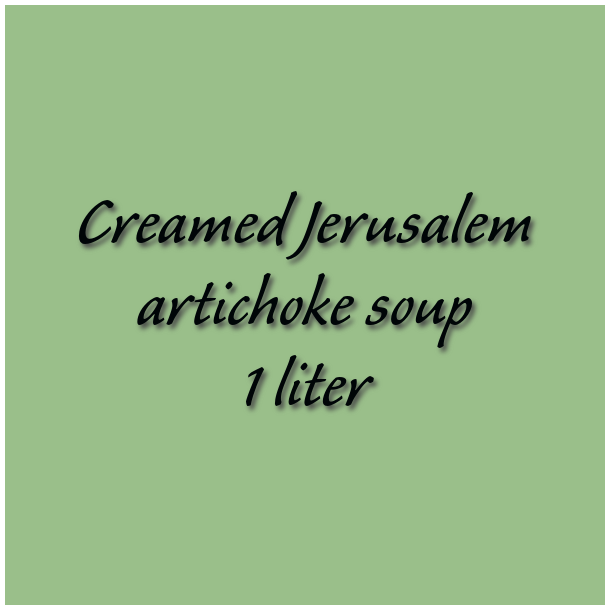  Creamed Jerusalem artichoke soup 1 liter