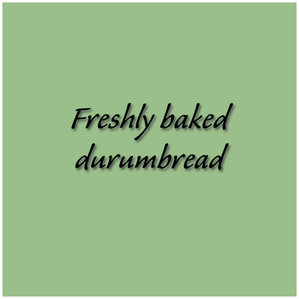 Freshly baked durumbread
